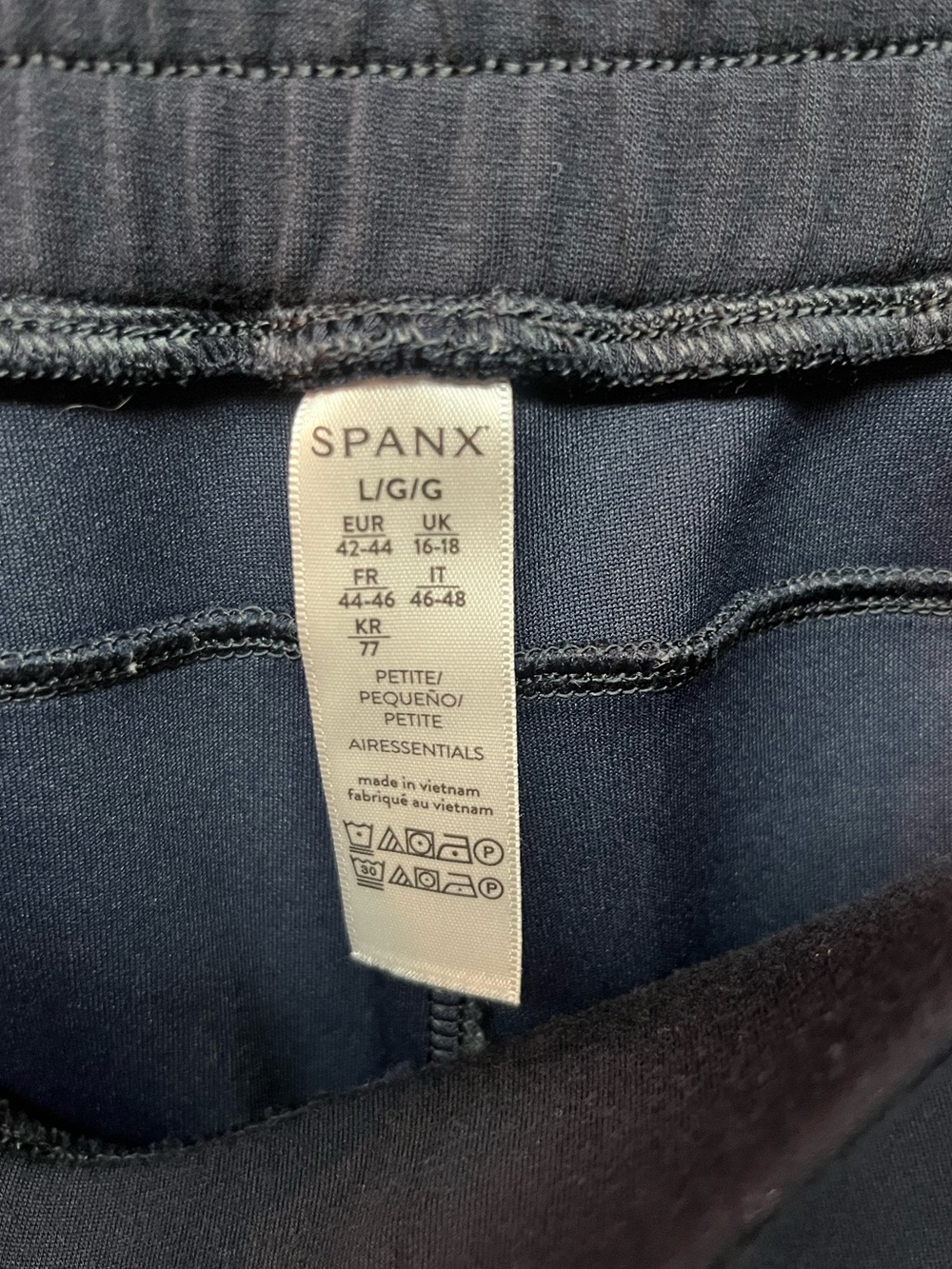 SPANX Navy Elastic Waist Pants - Picture 3 of 3